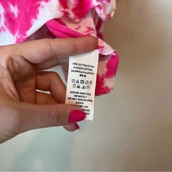 Free People tie dye anytime tank in hot hibiscus combo - Picture 7 of 8